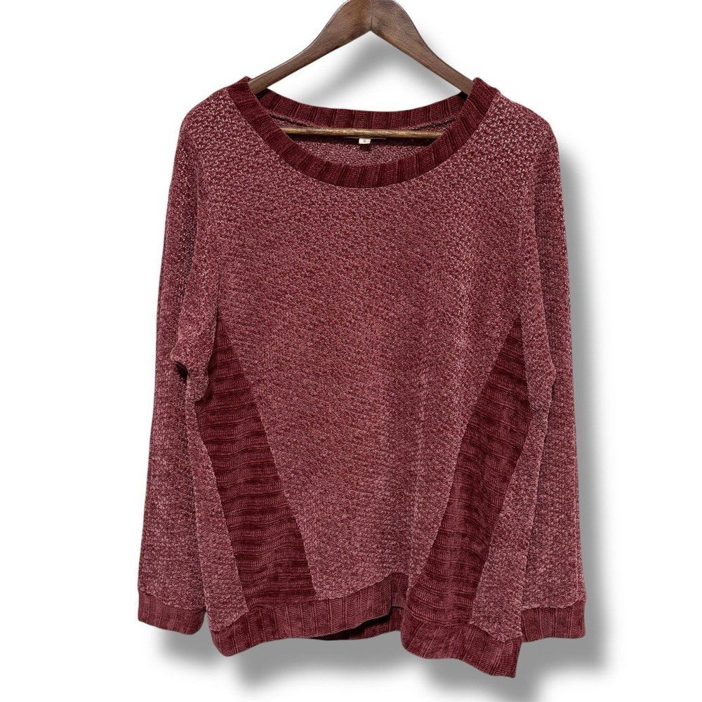 Entro Women's Chenille Boho Pullover Lightweight Sweater Size Small 23 x 28.5